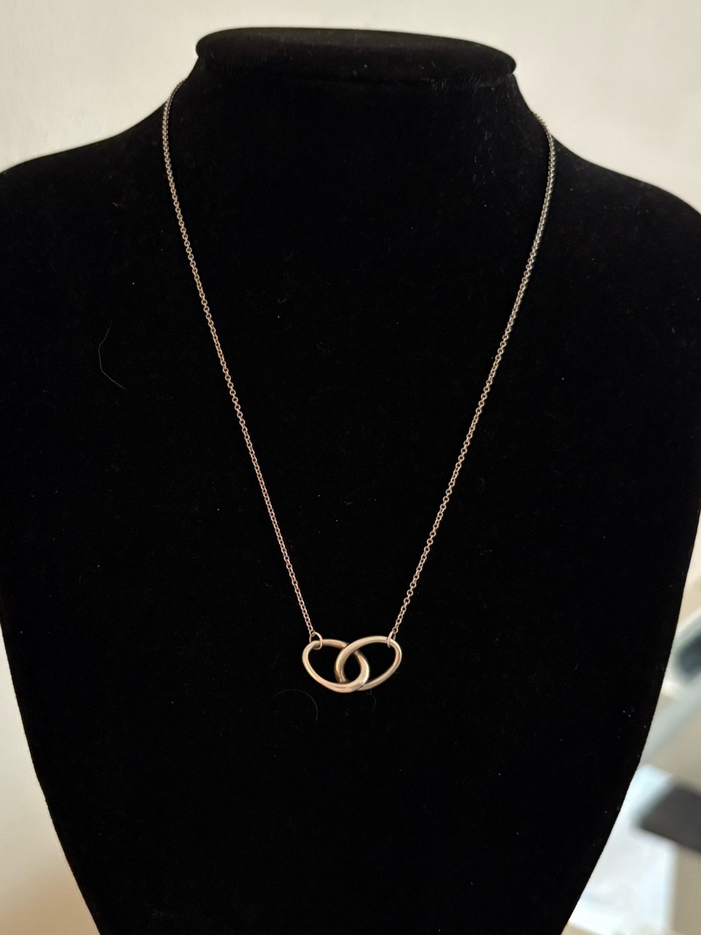 Tiffany & Co. 925 Silver Elsa Peretti Interlocking Circle Necklace